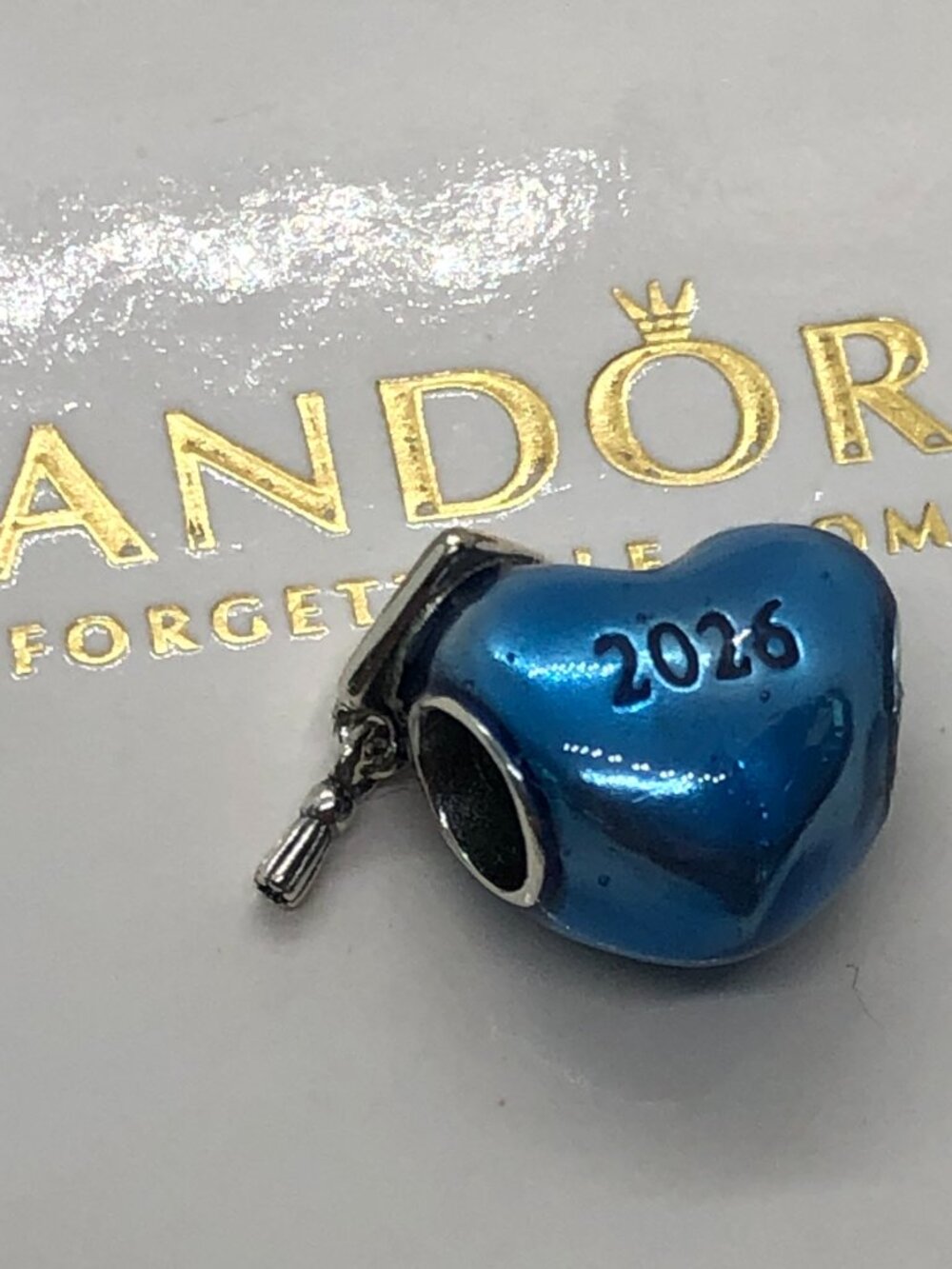 Pandora Graduation 2026 Blue Heart Charm
